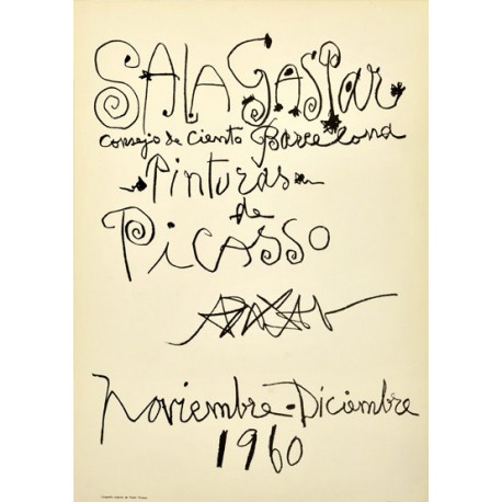 PICASSO Pablo. "Sala Gaspar. Pinturas de Picasso. Noviembre-Diciembre 1960".