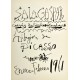 PICASSO Pablo. "Sala Gaspar. Dibujos de Picasso. Enero-Febrero 1961".