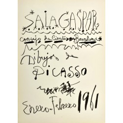 PICASSO Pablo. Historical exhibition poster "Sala Gaspar. Dibujos de Picasso. Enero-Febrero 1961".