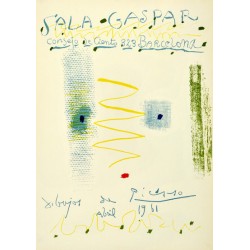 PICASSO Pablo. Historical exhibition poster "Sala Gaspar. Dibujos de Picasso. Abril 1961"